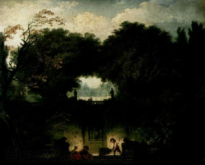 Jean Honore Fragonard Der Garten der Villa d'Este